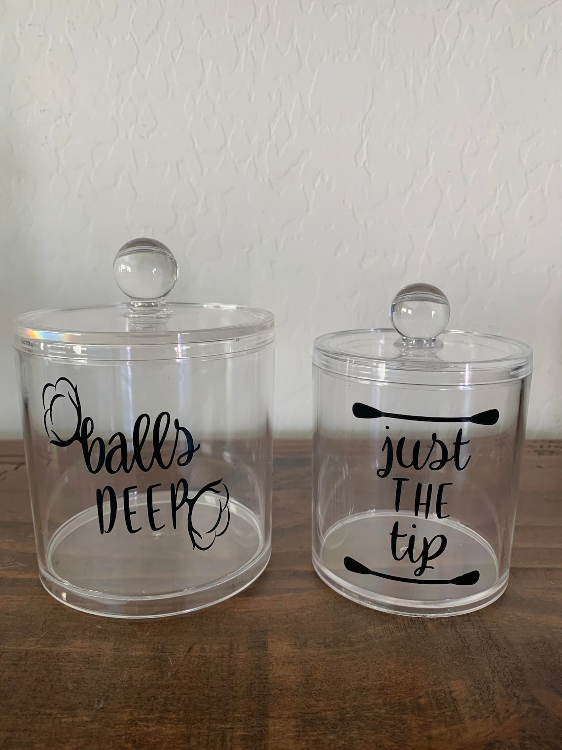 Funny Bathroom Storage Containers Balls Deep Just the Tip Etsy