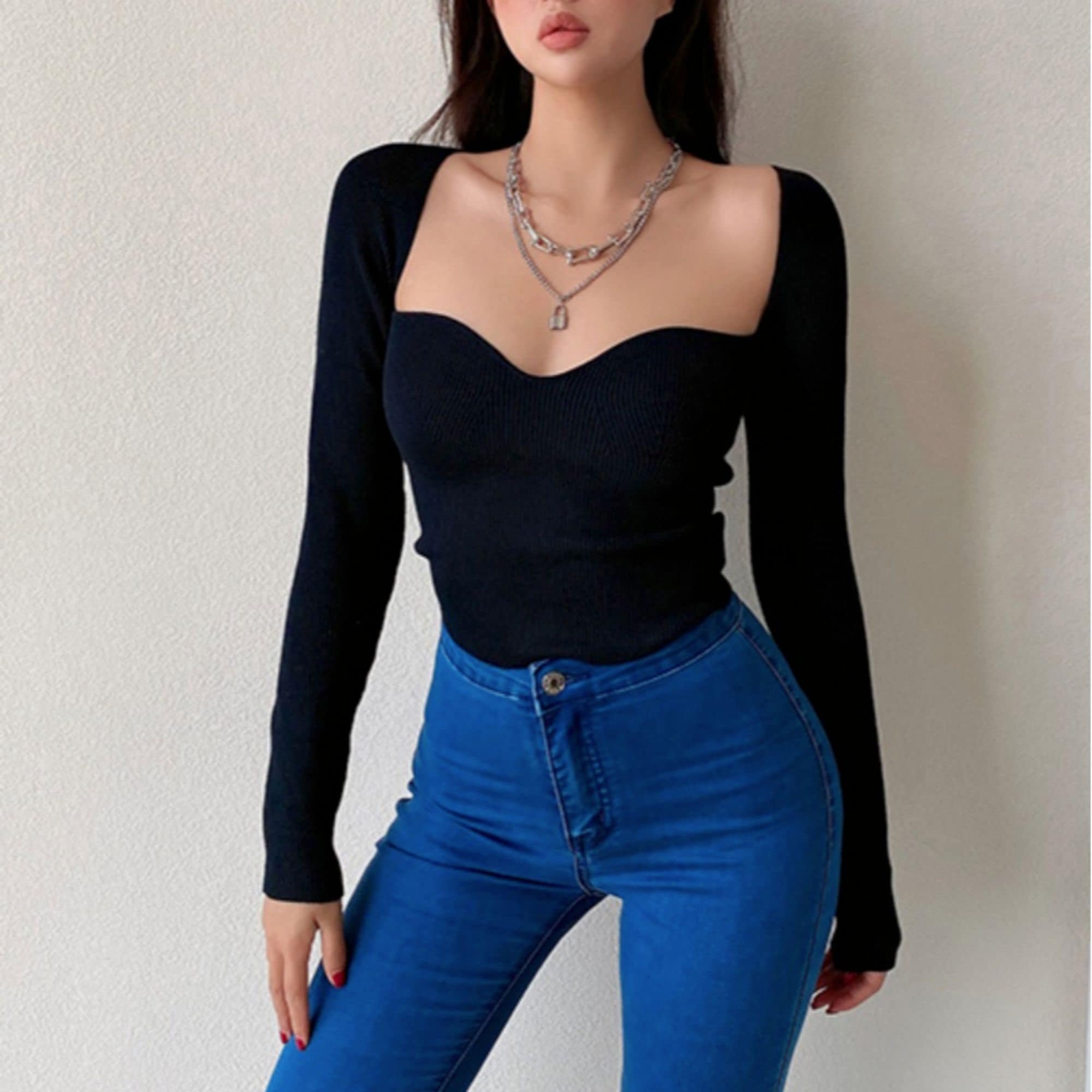 sweetheart neckline shirts