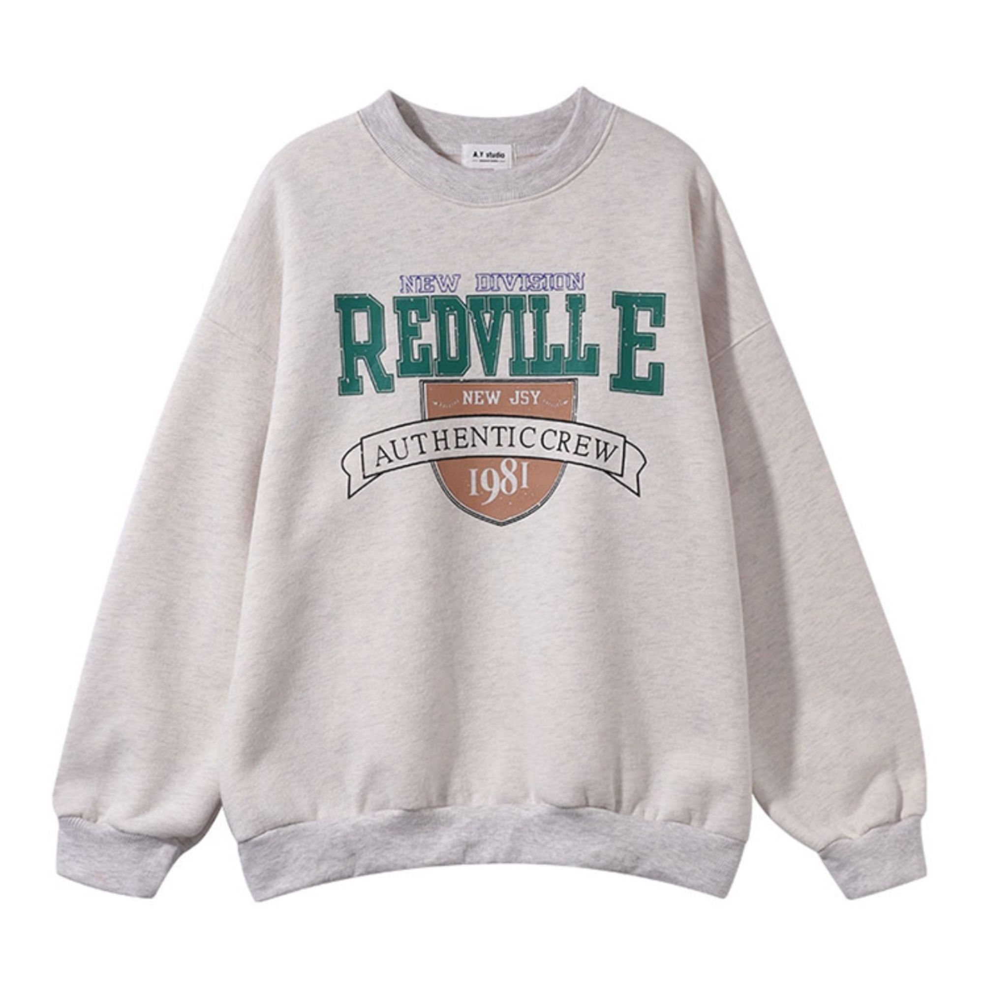 Redville Authentic Crew Oversized Sweatshirt Fleece Lined - Etsy UK