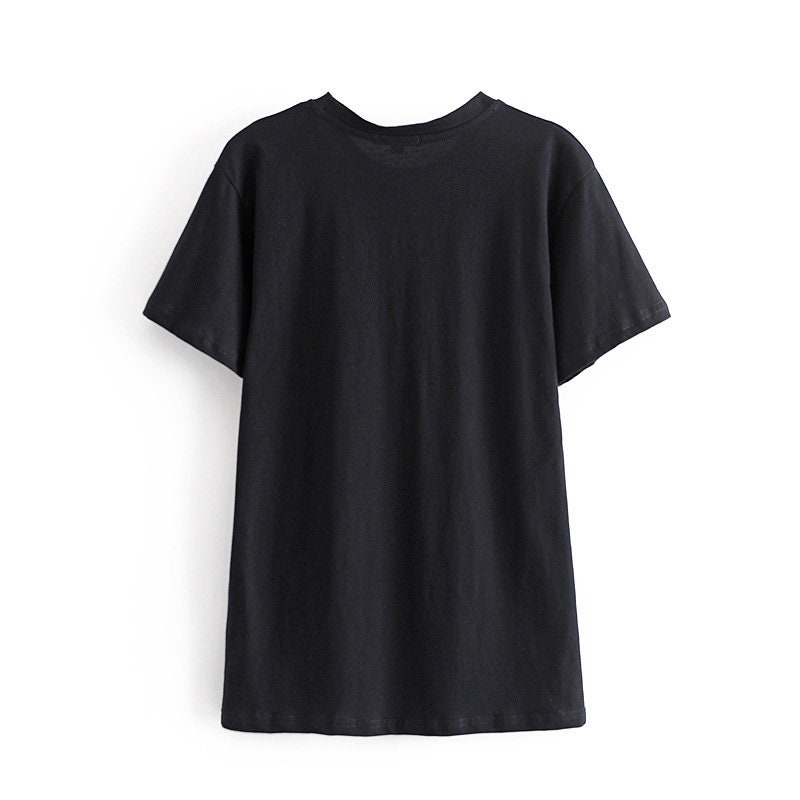 Tiger Print Pocket T-Shirt in Black Beige Korean Fashion | Etsy