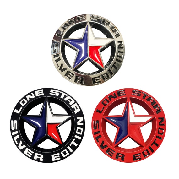 2-Pack Chrome Lone Star Texas Edition Car Trunk Emblem Badge Decal Sticker - View #5
