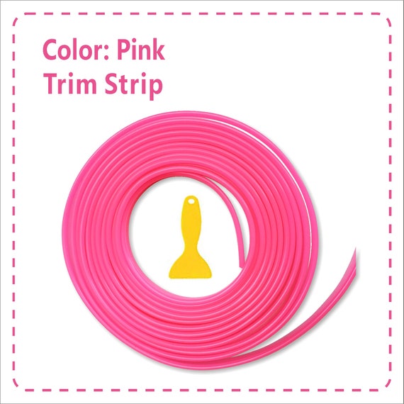 Pink Car Interior Decorative Molding Door Panel Gap Trim DIY Flexible Strip  With Free Installation Tools 