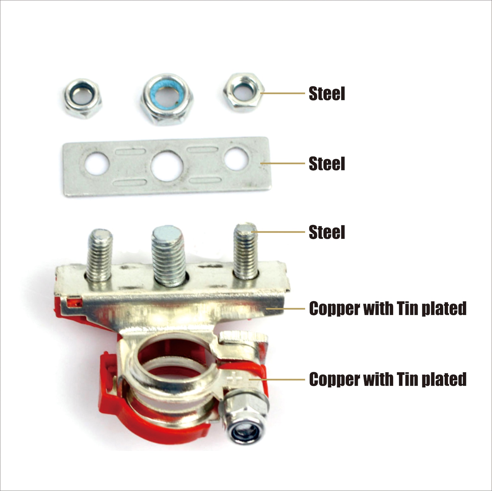 1 Pair Heavy Duty Top Post 3 Way Battery Terminal Connector Etsy