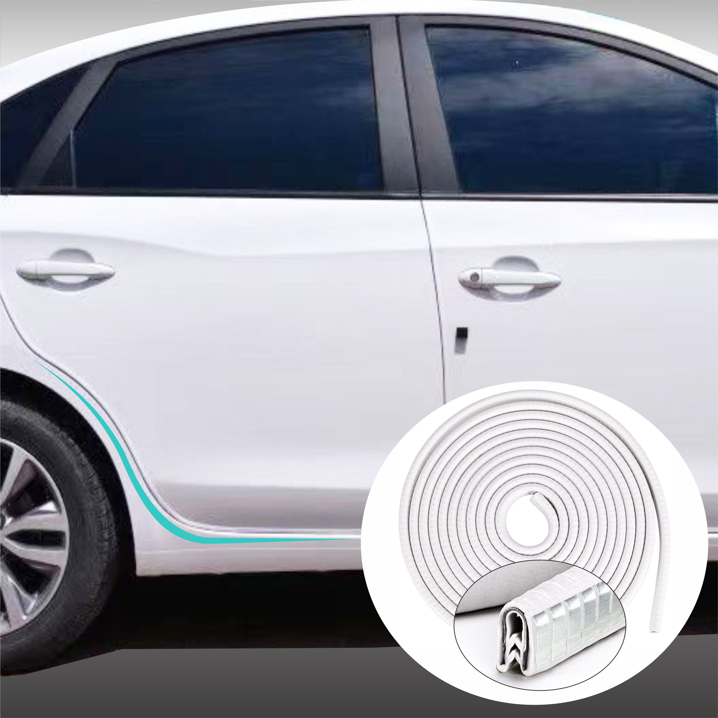 Car Door Edge Guards Clear, Rubber Seal Protector U Shape Edge Tri Car