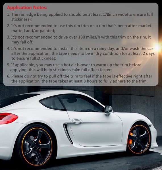 Protector Bordes Llantas Coche - Cinta De Goma 26 Pies | Varios Colores, Antiarañazos