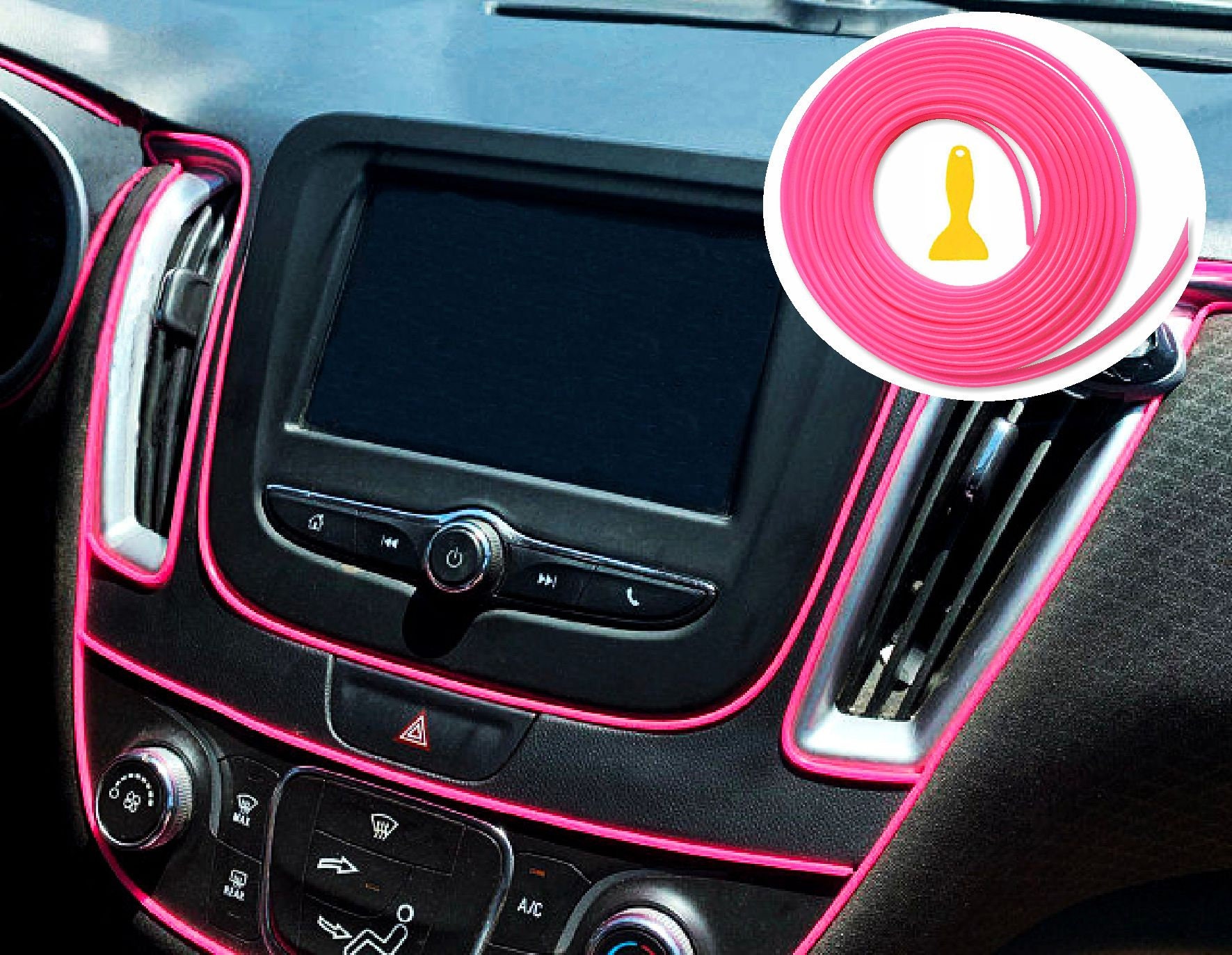 5M Car Interior Trim Strips Plating Flexible Auto Edge Moulding Line Decor