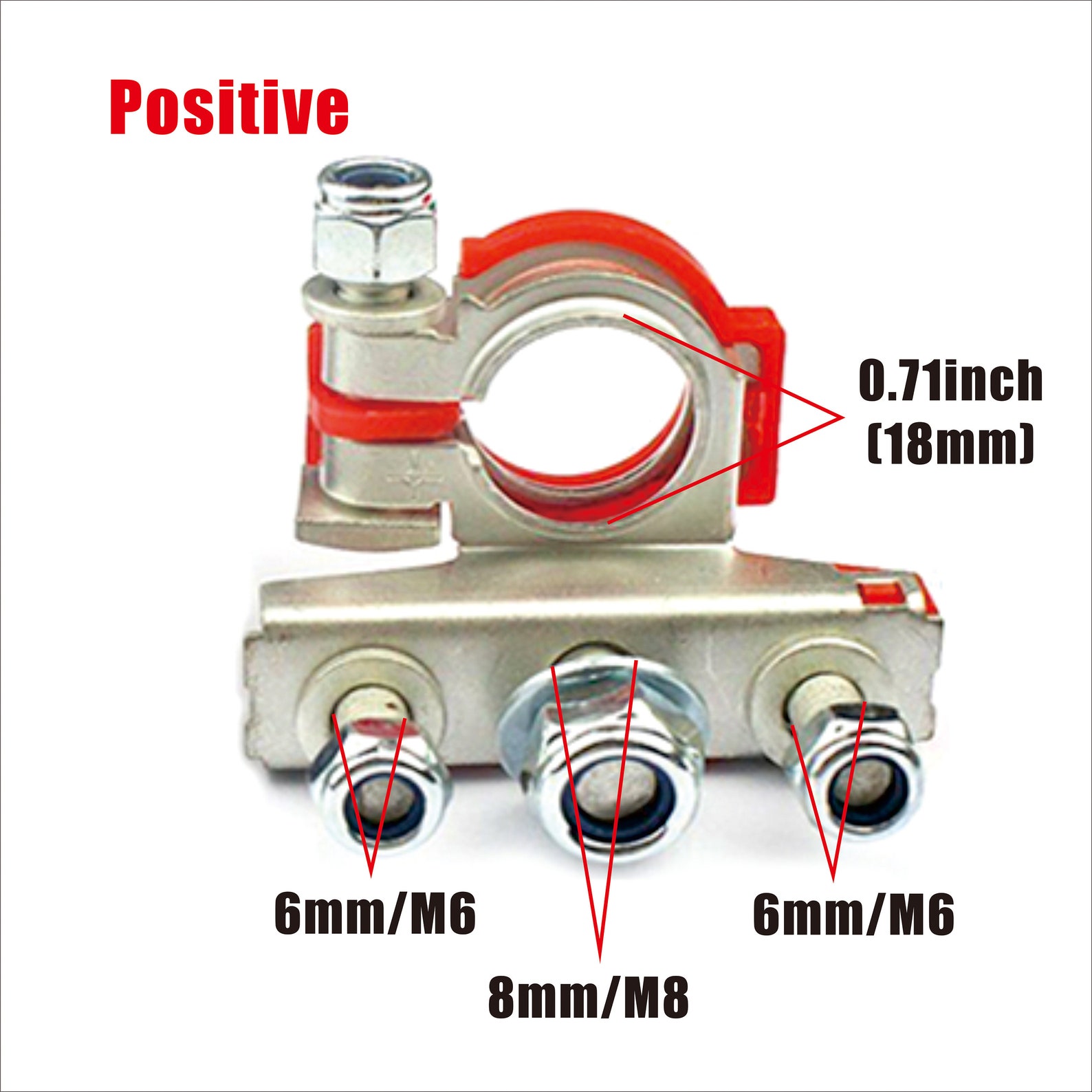 1 Pair Heavy Duty Top Post 3 Way Battery Terminal Connector Etsy