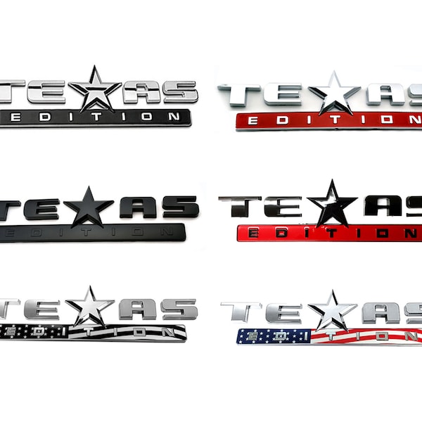 1PC 3D Texas Edition Emblem Durable ABS Plastic Self-Adhesive for Chevy Silverado Sierra Car Truck Auto Universal Decal