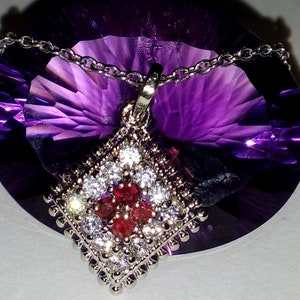 Natural Ruby Gemstone Pendant: 925 Sterling Silver Elegant Design