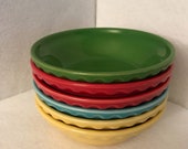 Fiesta Fiestaware Vintage Pie Plate Bowl Baker Rare Sunflower Scarlet Turquoise Shamrock
