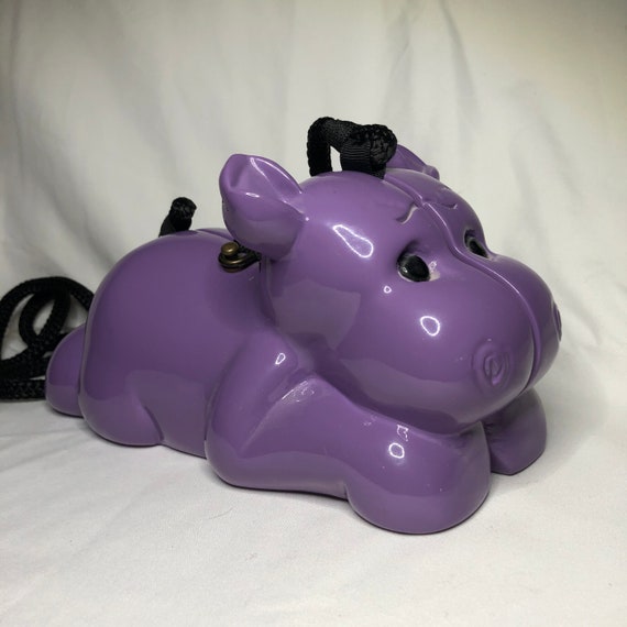 Timmy Woods Purple Hippo Purse - image 1