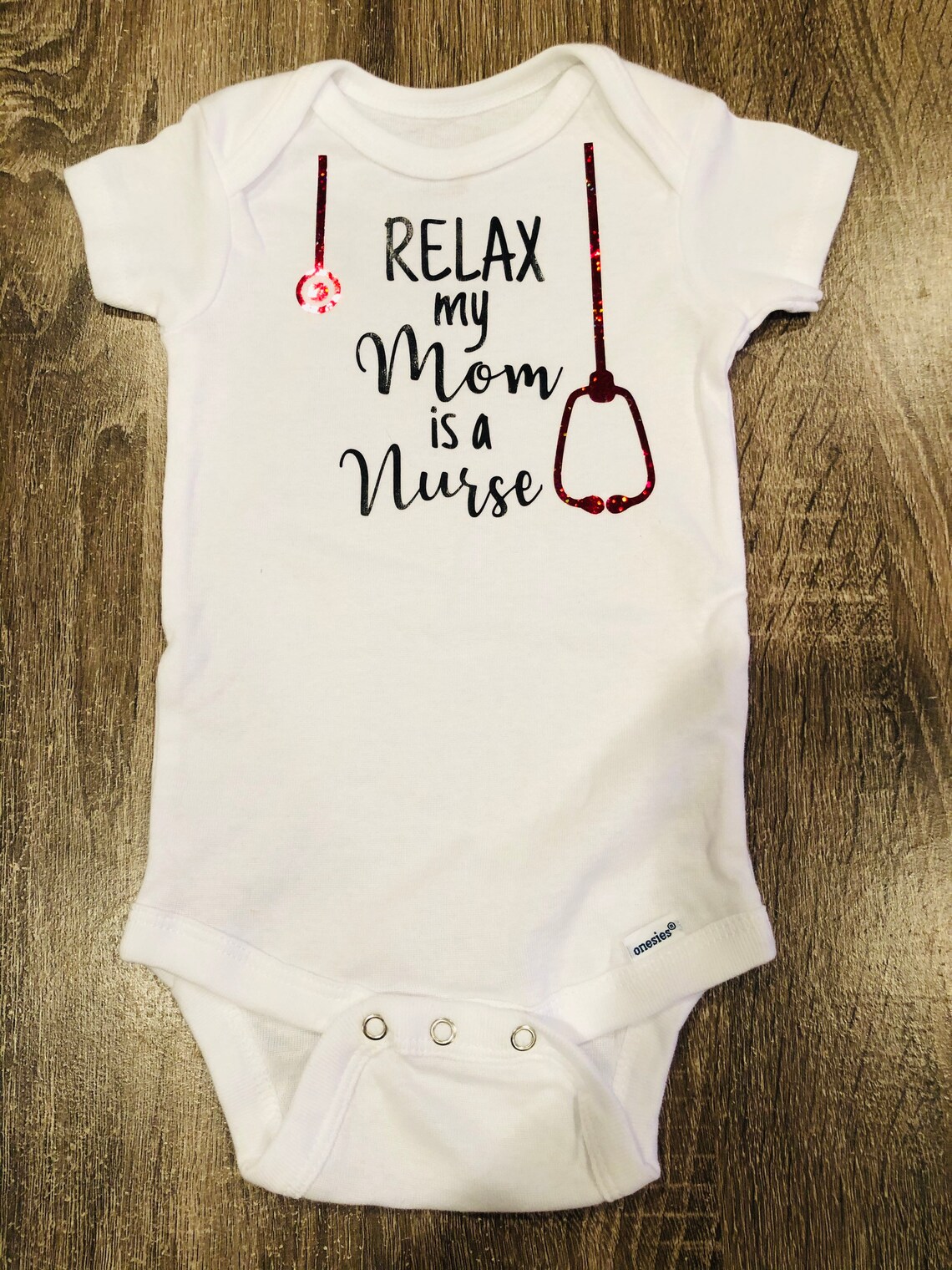 Relax My Mom is a Nurse Onesie | Etsy