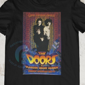 The Doors shirt, One Night Only The Doors Band tshirt, The Doors t-shirt art poster tour Madison Garden friday 24th tees, the Doors t shirt