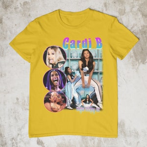 Cardi B shirt, Retro 90s Cardi B sweatshirt tshirt, Rap shirt, Hip Hop, Cardi B t-shirt art poster tongue sticking out unisex tees shirt image 5