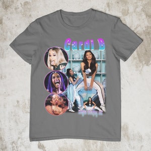 Cardi B shirt, Retro 90s Cardi B sweatshirt tshirt, Rap shirt, Hip Hop, Cardi B t-shirt art poster tongue sticking out unisex tees shirt image 3