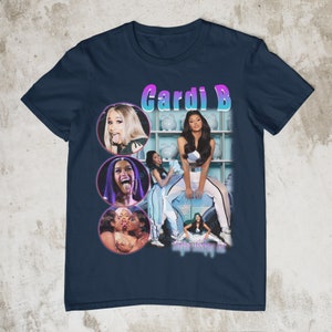 Cardi B shirt, Retro 90s Cardi B sweatshirt tshirt, Rap shirt, Hip Hop, Cardi B t-shirt art poster tongue sticking out unisex tees shirt image 7