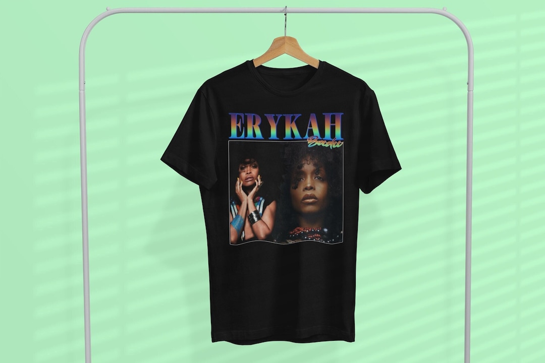 T-shirt Homme Erykah Badu - 100% Coton, Design Graphique Sur Le Devant - Taille S à 3XL