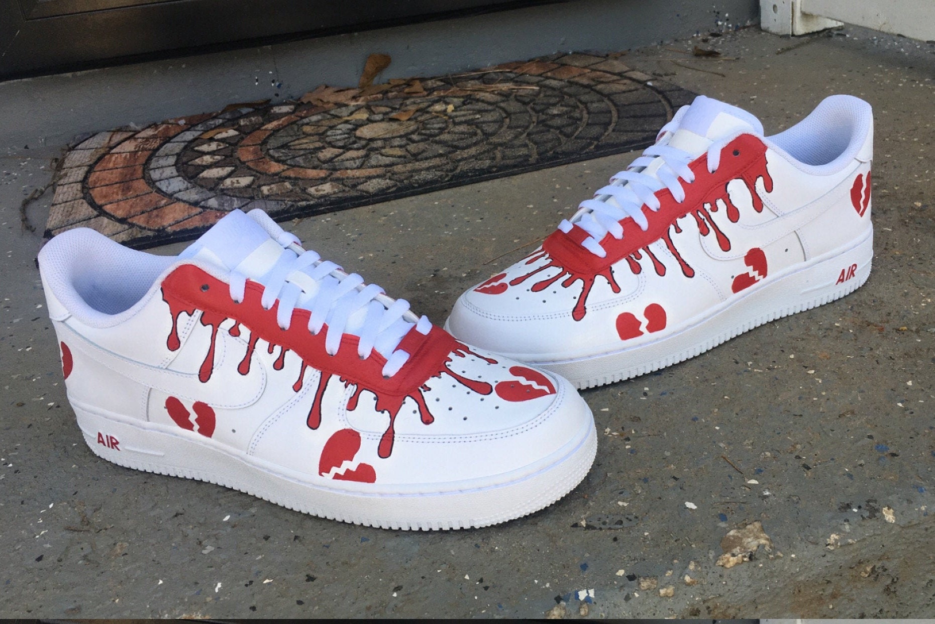 air force 1 heart broken