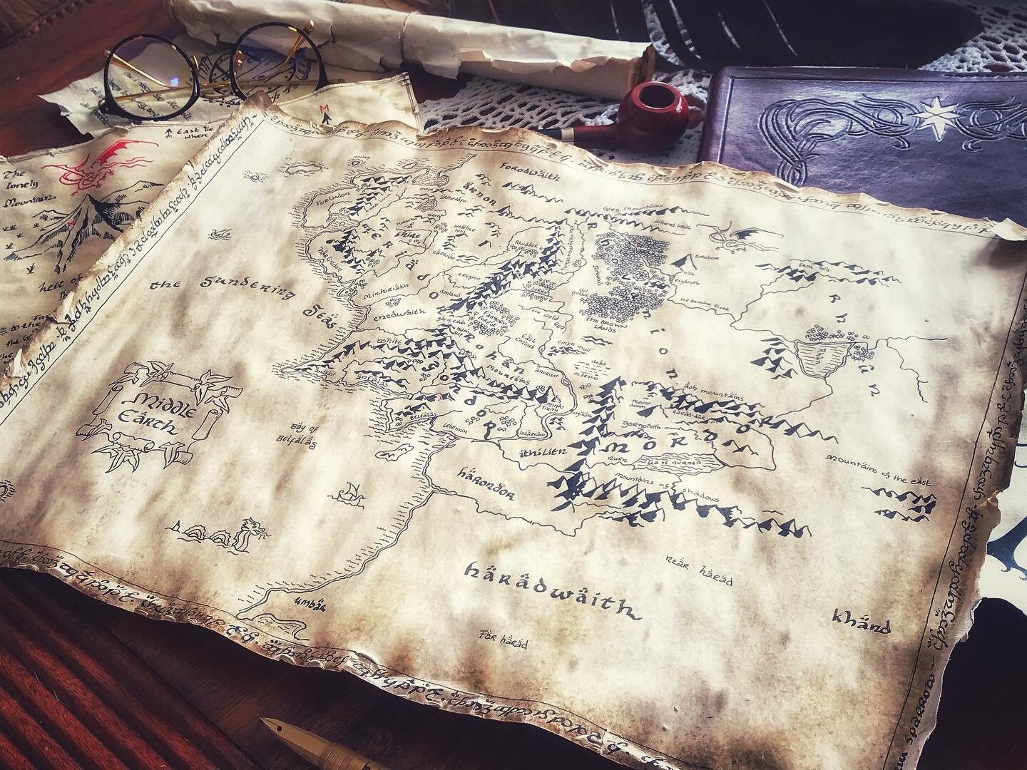 Middle-Earth Map Handmade