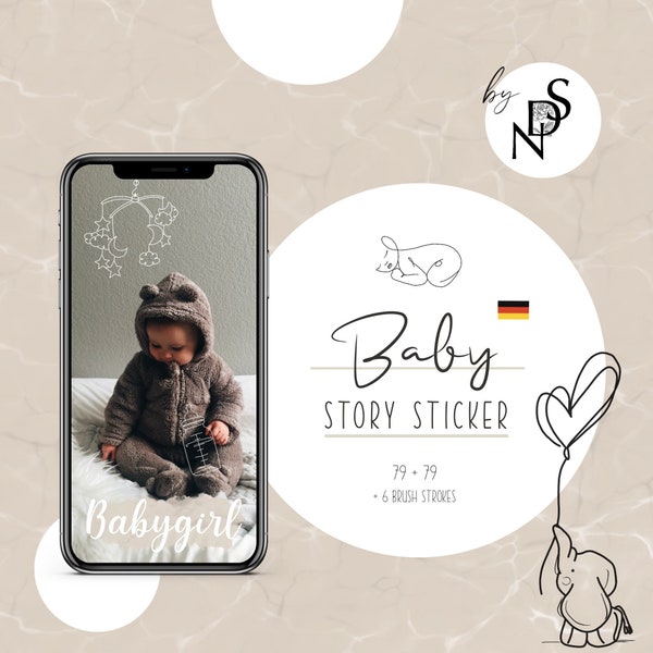 BABY Story Stickers | Instagram Stickers | Digital Stickers | Milestone Stickers | Babies stickers