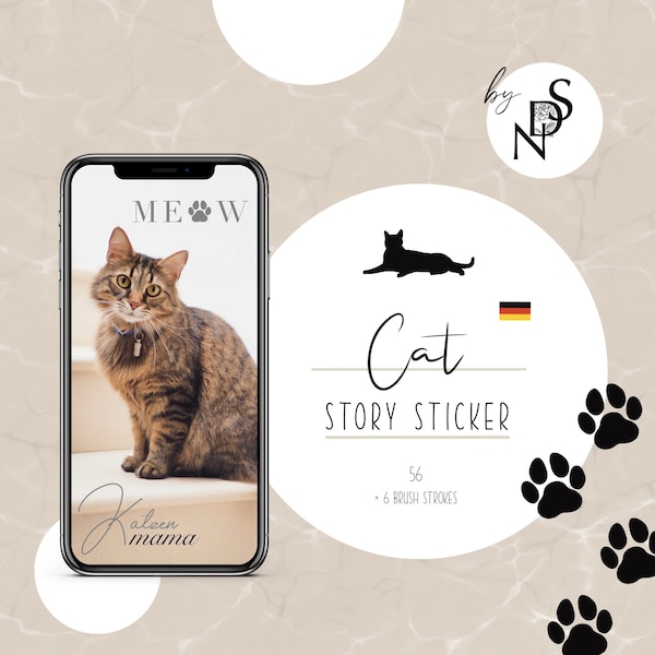 Cat Story Sticker | Instagram Sticker | Digitale Sticker | Katzen Sticker