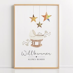 Geldgeschenk zur Geburt PDF – Willkommen kleines Wunder, Baby Geschenk, Last-Minute DIY Vorlage, Digitaler Download, DIN A4 Druckvorlage