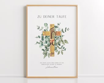 Geldgeschenk Taufe | Taufgeschenk für Jungen und Mädchen | Last Minute Geschenk | Downloaden und Ausdrucken | DIN A4