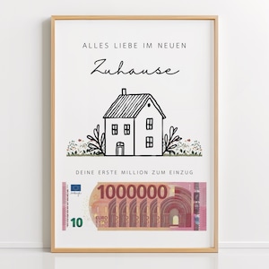 Geldgeschenk Einzug | DEIN Neues Zuhause | Umzug | Richtfest | Geschenk Hausbau | Last Minute Geschenk | Einweihungsfeier | DIN A | Download