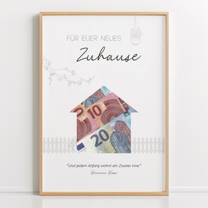 Geldgeschenk Umzug | EUER Neues Zuhause | Richtfest | Geschenk Hausbau | Last Minute Geschenk | Einzug | Einweihungsfeier | DIN A | Download