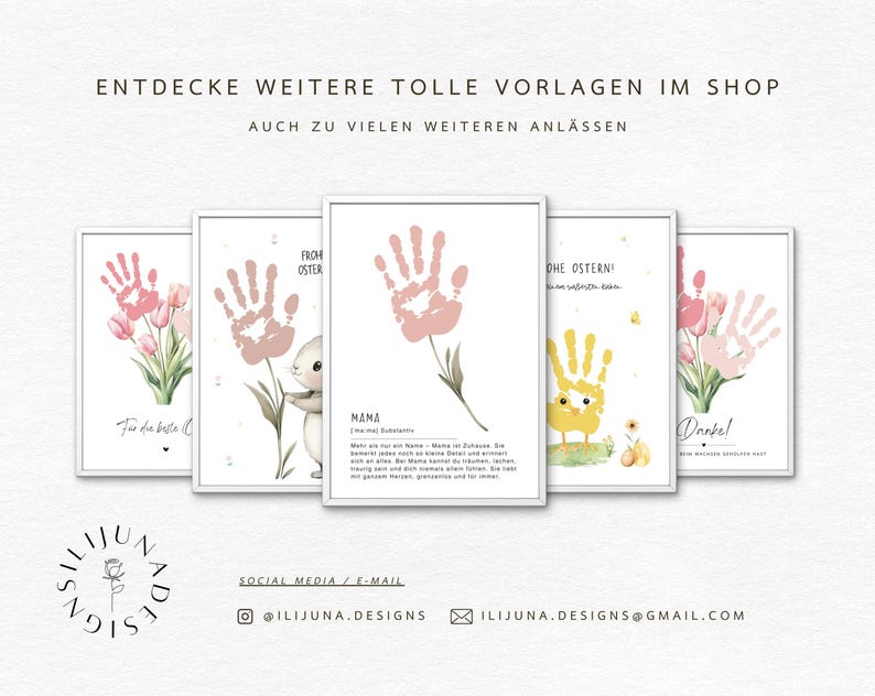 Vorstellung weiterer PDF Vorlagen zum digitalen Download im Shop Ilijuna Designs.