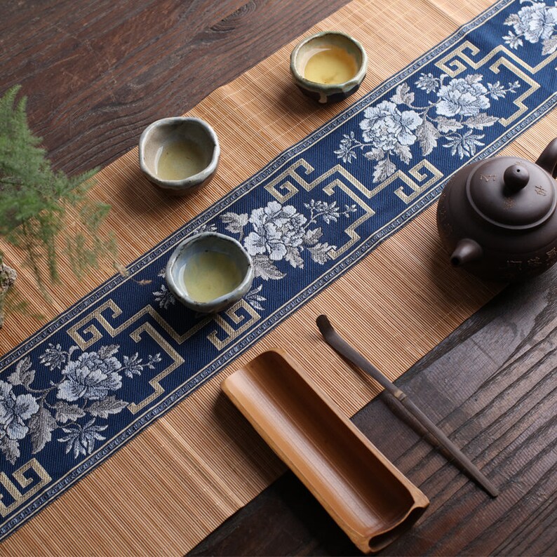 100 Natural Bamboo Table Runner Oriental Style Bamboo Tea Etsy