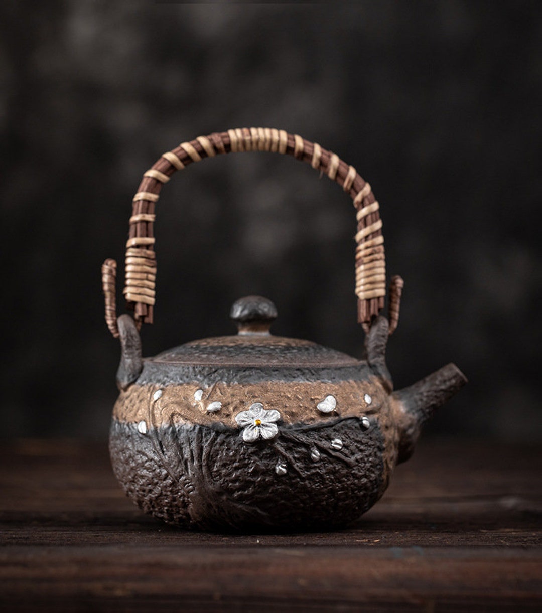 Japanese Style Earthenware Gongfu Teapot 300ml/ 10oz, Handmade Kung Fu