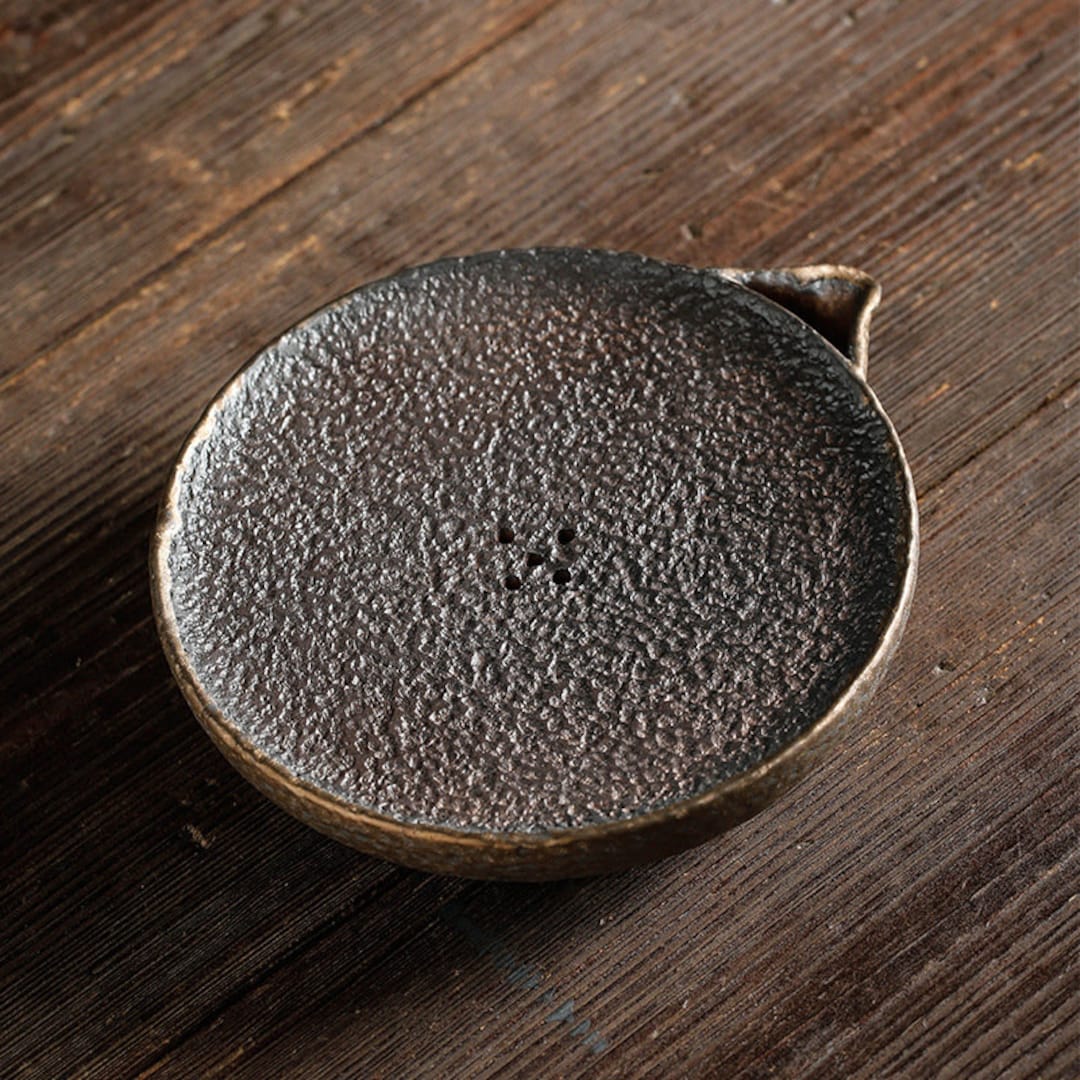 Handmade Ceramic Tea Pot Holder hu Cheng, Retro Style Teapot Stand