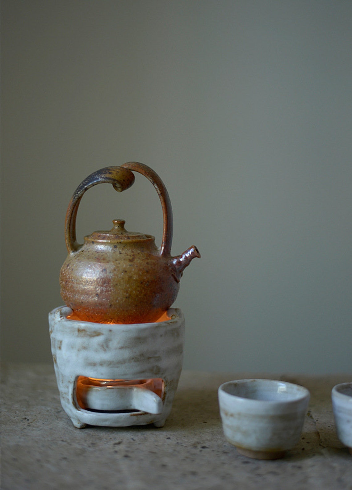 Handmade Ceramic Tea Pot Warmer Tea Warmer Stand with Candle Etsy