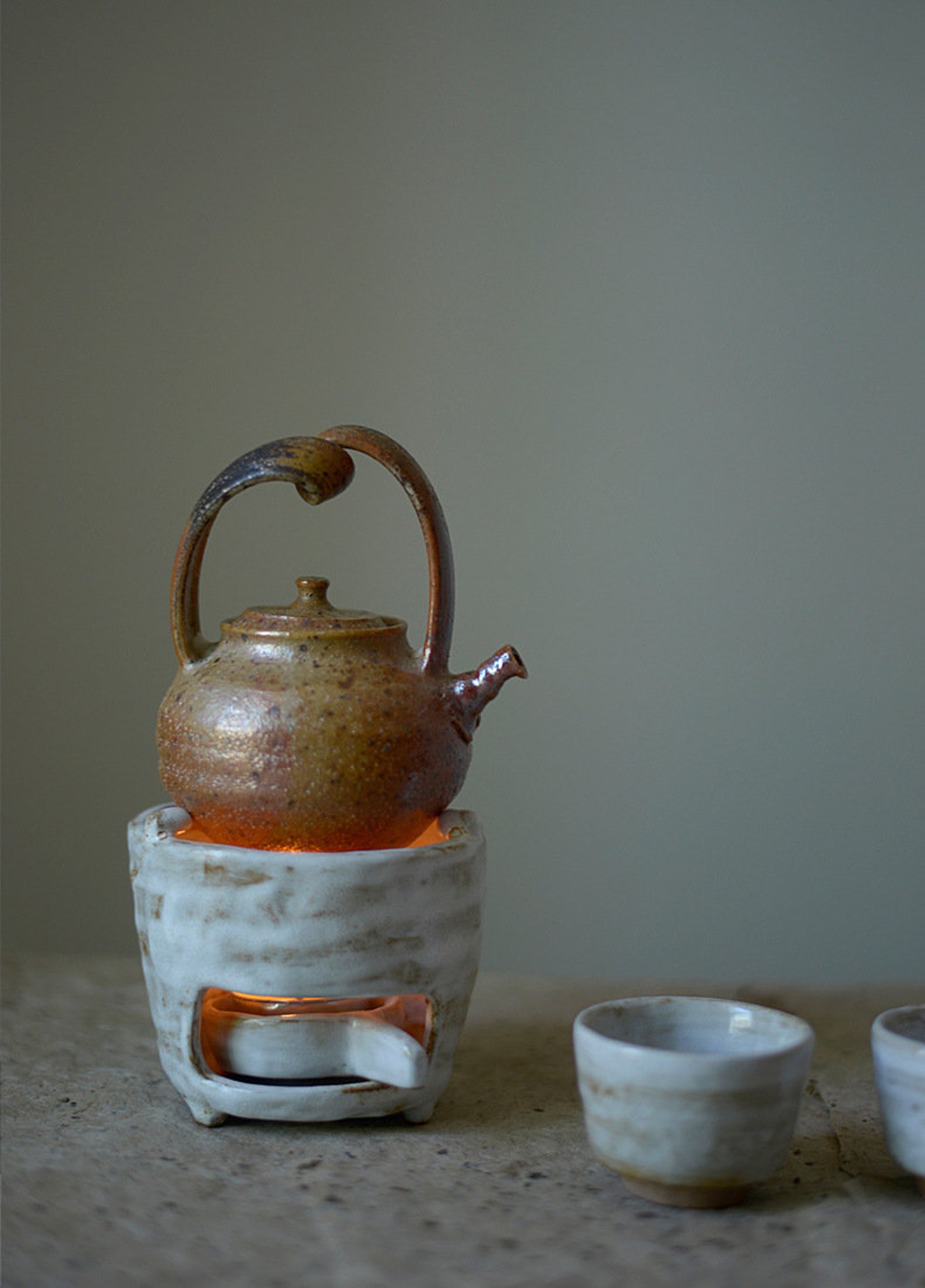 Handmade Ceramic Tea Pot Warmer Tea Warmer Stand With Candle Etsy UK