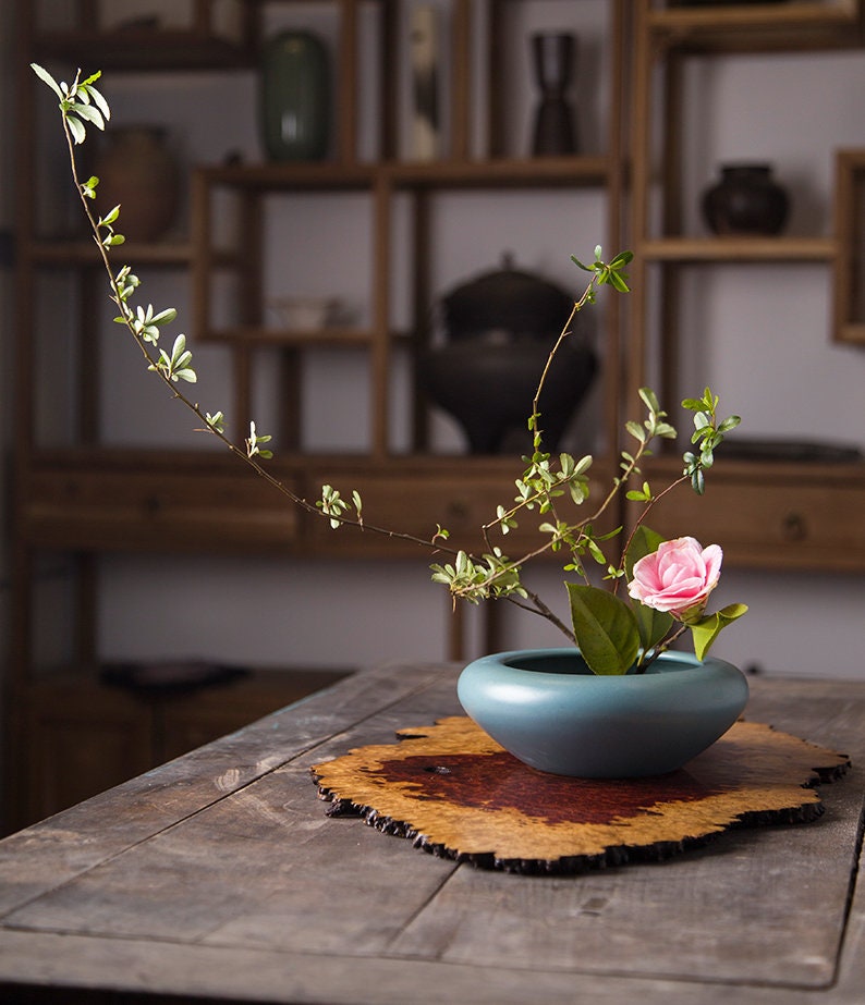 Ceramic Ikebana Vases Japanese Ikebana Tool Tea Ceremony Vase Flowerpot  Hydroponic Living Room Tea Table Decor Ornaments