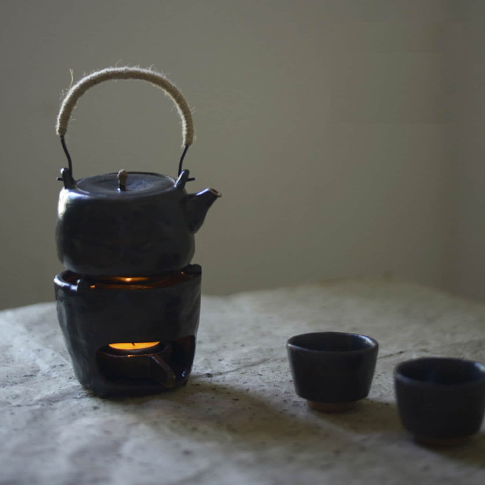 Handmade Ceramic Tea Pot Warmer Tea Warmer Stand with Candle Etsy