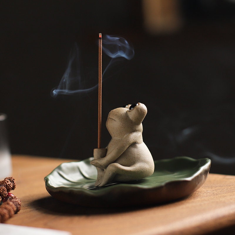 Ceramic Frog Incense Burner Creative Incense Holder Frog Etsy