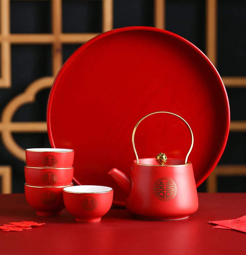 Wedding Tea Ceremony Set Chinese Wedding Tea Set Double Etsy