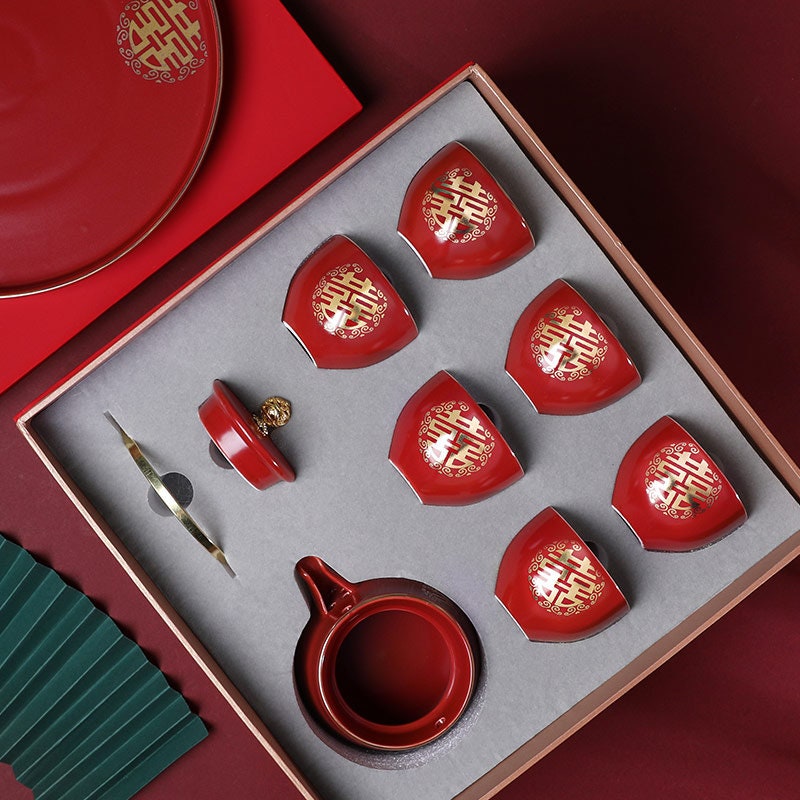 Chinese Wedding Tea Ceremony Set Double Happiness Wedding Tea Etsy