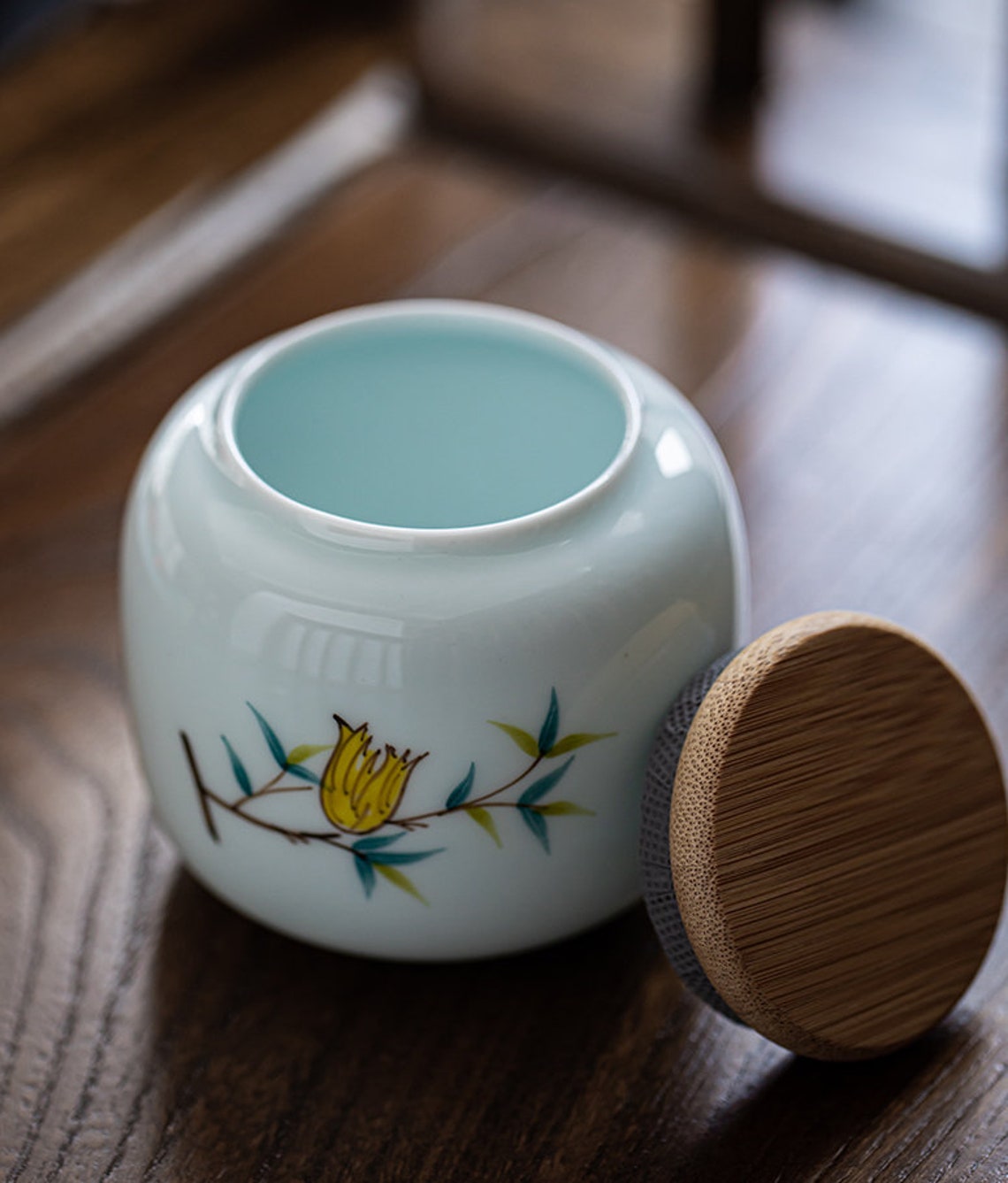 Ceramic Tea Canister Canister Set Sealed Small Tea Jars Etsy