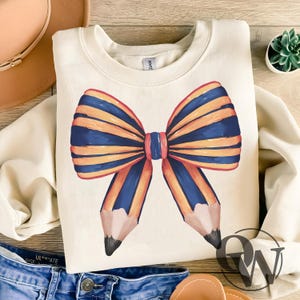 Coquette Teacher Png, Coquette Pencil Bow Png, Back To School png, Teacher Png Designs For Shirt, Teacher Gift Design, School Life Png