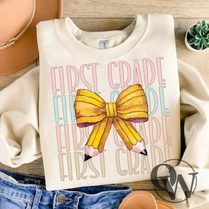 Teacher Coquette Png, Teacher Pencil Coquette Bow Png, Teacher Pencil Bow, First Day of School Png, Retro Teacher png, Teacher Life Designs