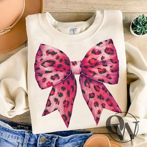Pink Coquette Bow PNG, Leopard Print Bow PNG, Cheetah Bow, Girly Girl Bow Aesthetic, Retro mama png, Animal Print Bow, Vintage Bow Png, fall