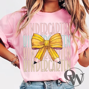 Teacher Coquette Png, Teacher Pencil Coquette Bow Png, Teacher Pencil Bow, First Day of School Png, Retro Teacher png, Teacher Life Designs