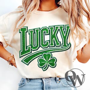 Lucky St.Patricks Day PNG, Shamrock Lucky Png, Lucky Charm Png, Irish Png, Lucky png, Glitter St.Patrick png, St Pattys day png, Retro lucky