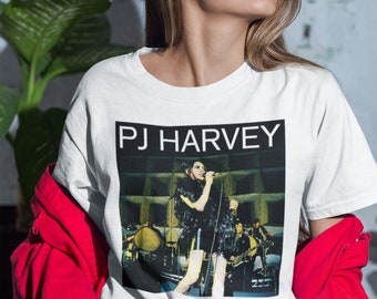 vintage pj harvey tシャツ Pj Harvey Tour 90's Retro Style Top Tee Vintage Unisex T
