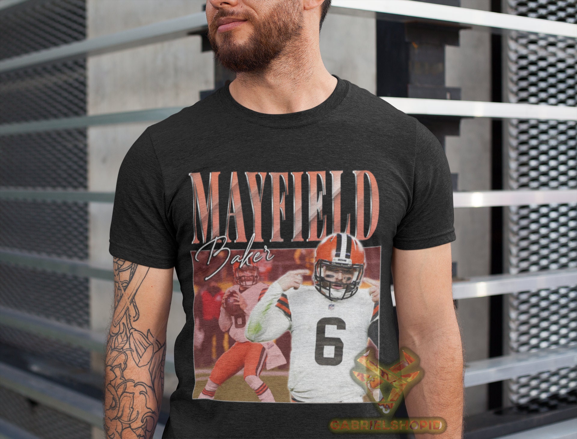 baker mayfield headband shirt