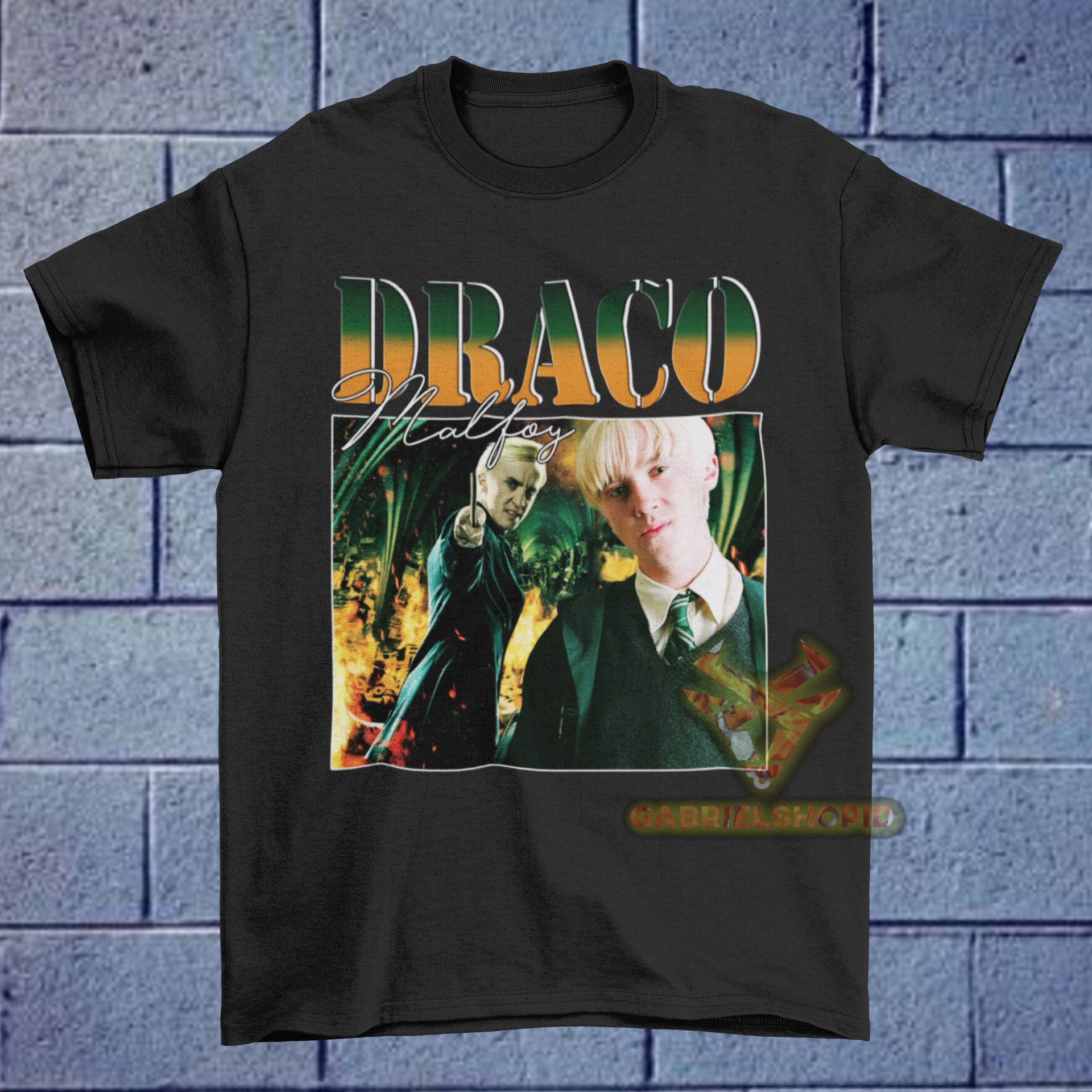 Discover Maglietta T-Shirt Tom Felton Uomo Donna Bambini Draco Malfoy Vintage Inspired Anni '90