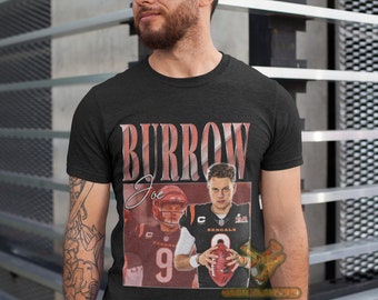 Burrow Vintage 90-tals nummer 9 Quarterback Oversize-skjorta med hyllning till klassisk retrografik (2)